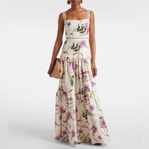 AGUA Lima printed cotton maxi dress $990 NEW without tag